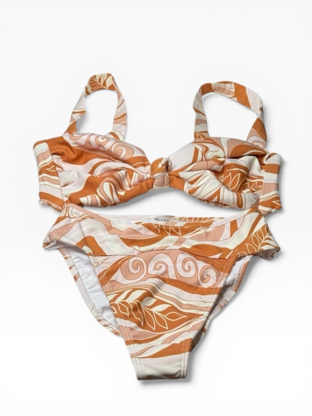 new Montce x Free People 𒀭Hayden Bikini Top XL 𒀭Tamarindo Bottom M 𒀭Carmel Print - Picture 6 of 16